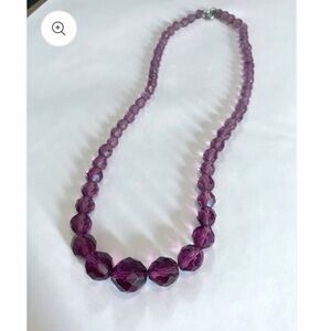 Czech bohemian crystal glass beaded necklace